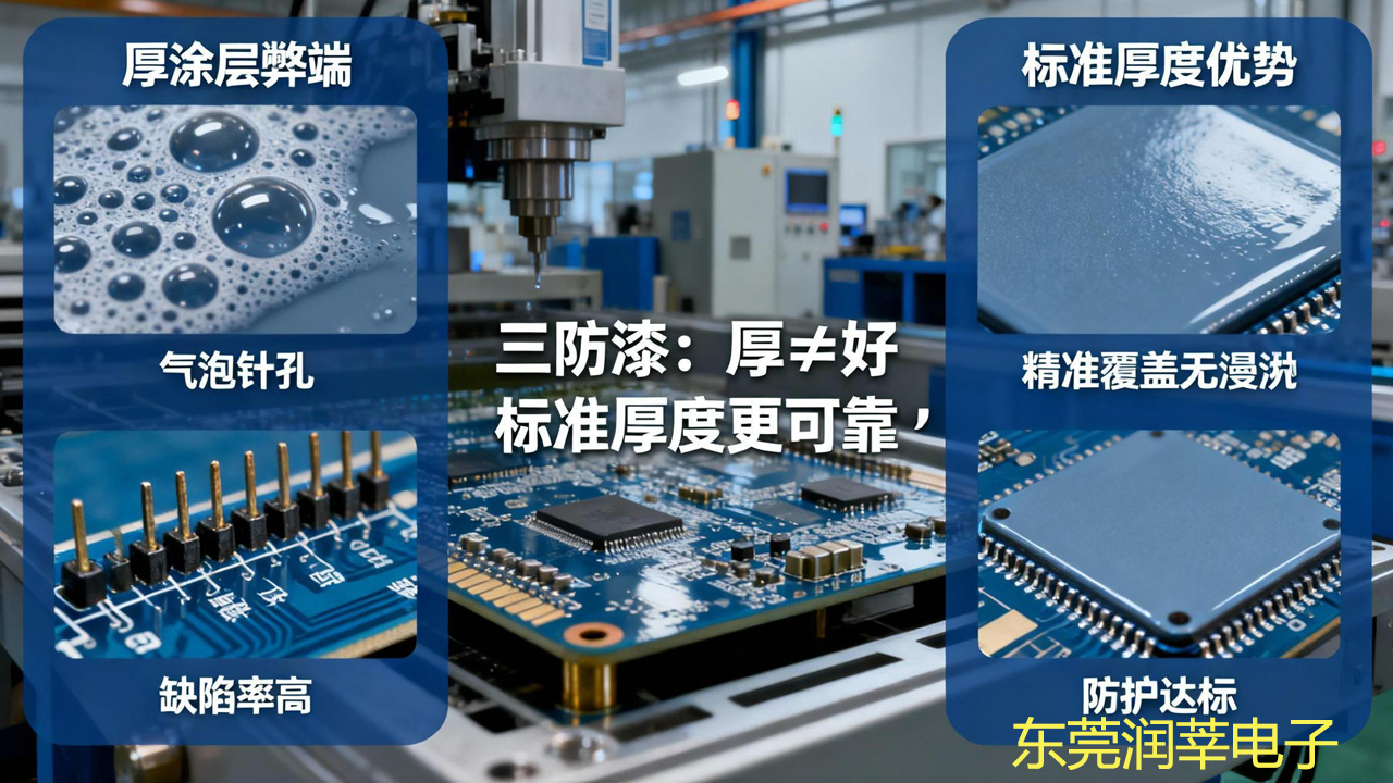 PCB 板三防漆涂层越厚越好？3 大弊端打破误区，厚度标准看这(图1)