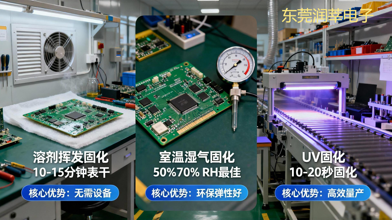 三防漆固化方式有哪些？3 大类型 + 工艺要点，避坑指南(图1)