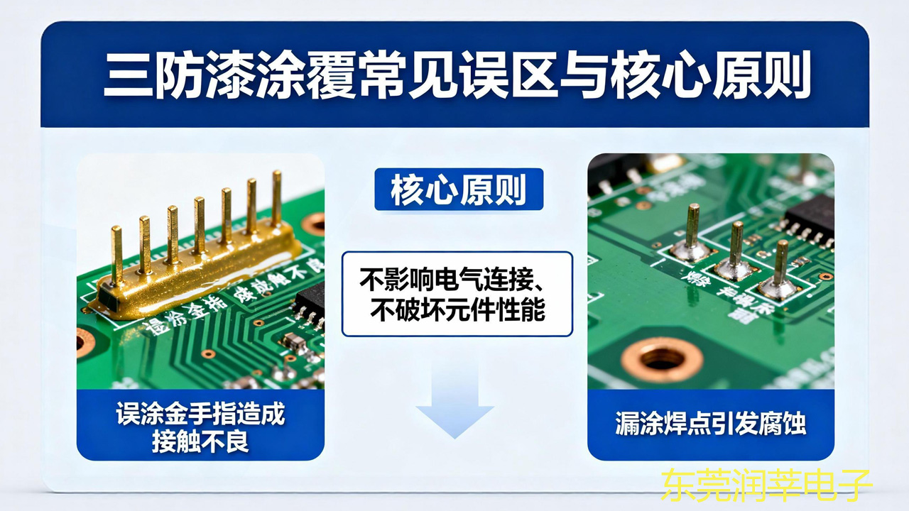 线路板哪些区域不能涂三防漆？10 大禁区 + 遮蔽指南(图1)
