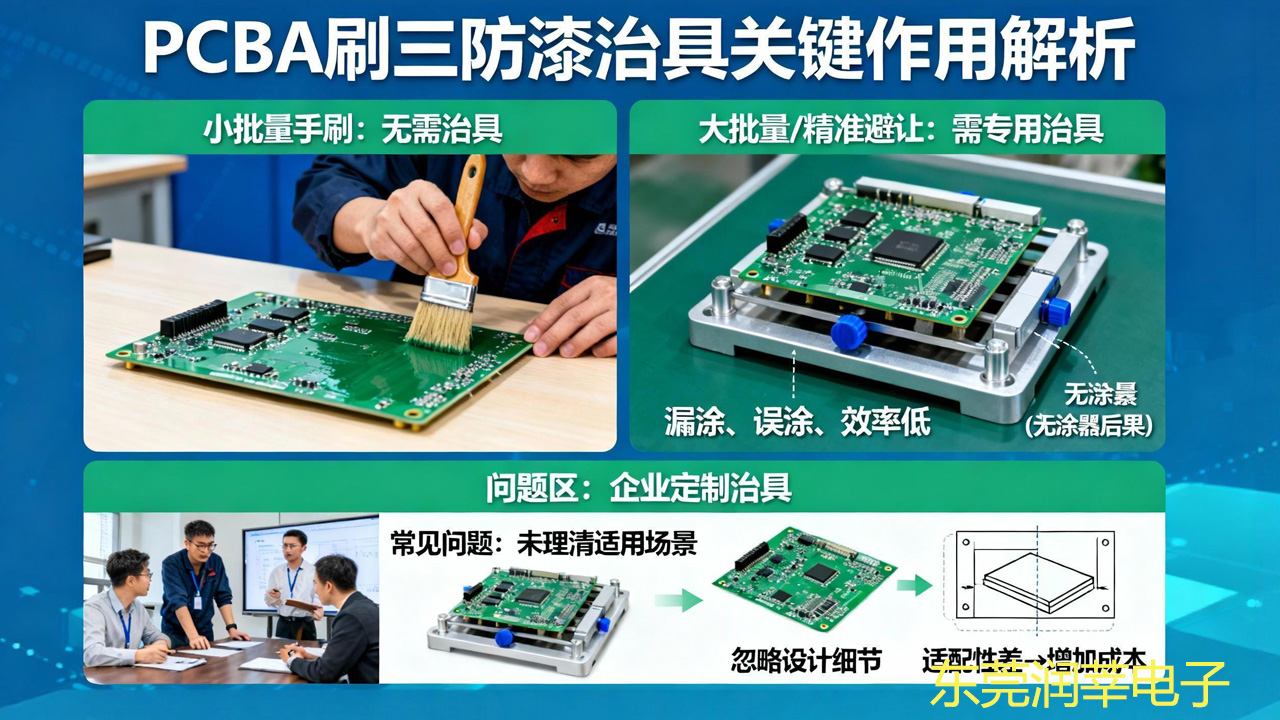 PCBA 刷三防漆治具怎么造?2 类场景 + 3 大设计要素,批量涂覆效率翻 3 倍(图1) PCBA 刷三防漆治具怎么造?2 类场景 + 3 大设计要素,批量涂覆效率翻 3 倍(图1)