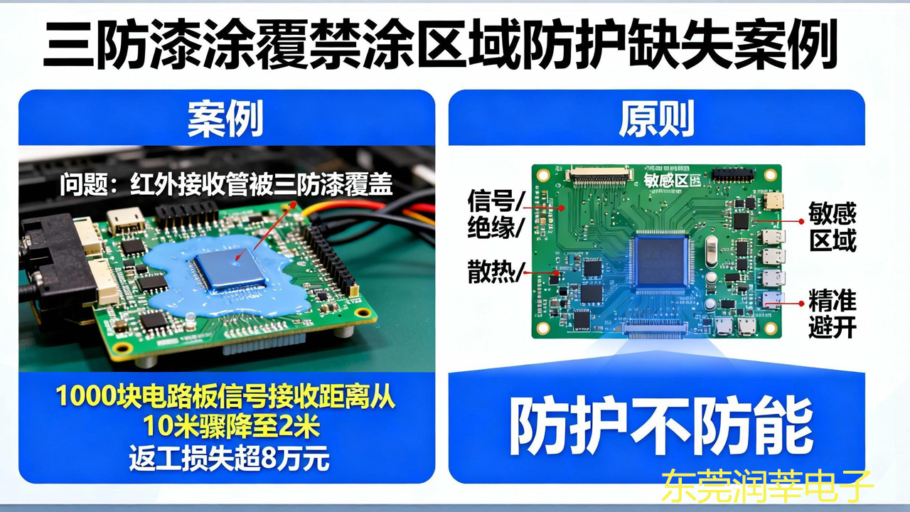 信号失效预警！PCB 三防漆禁涂区域精准遮蔽指南，3 类方法避坑实操(图1)
